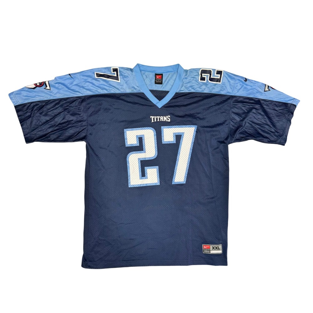 Nike Team Tennessee Titans Eddie George 27 Jersey Navy Blue XXL Mens NFL